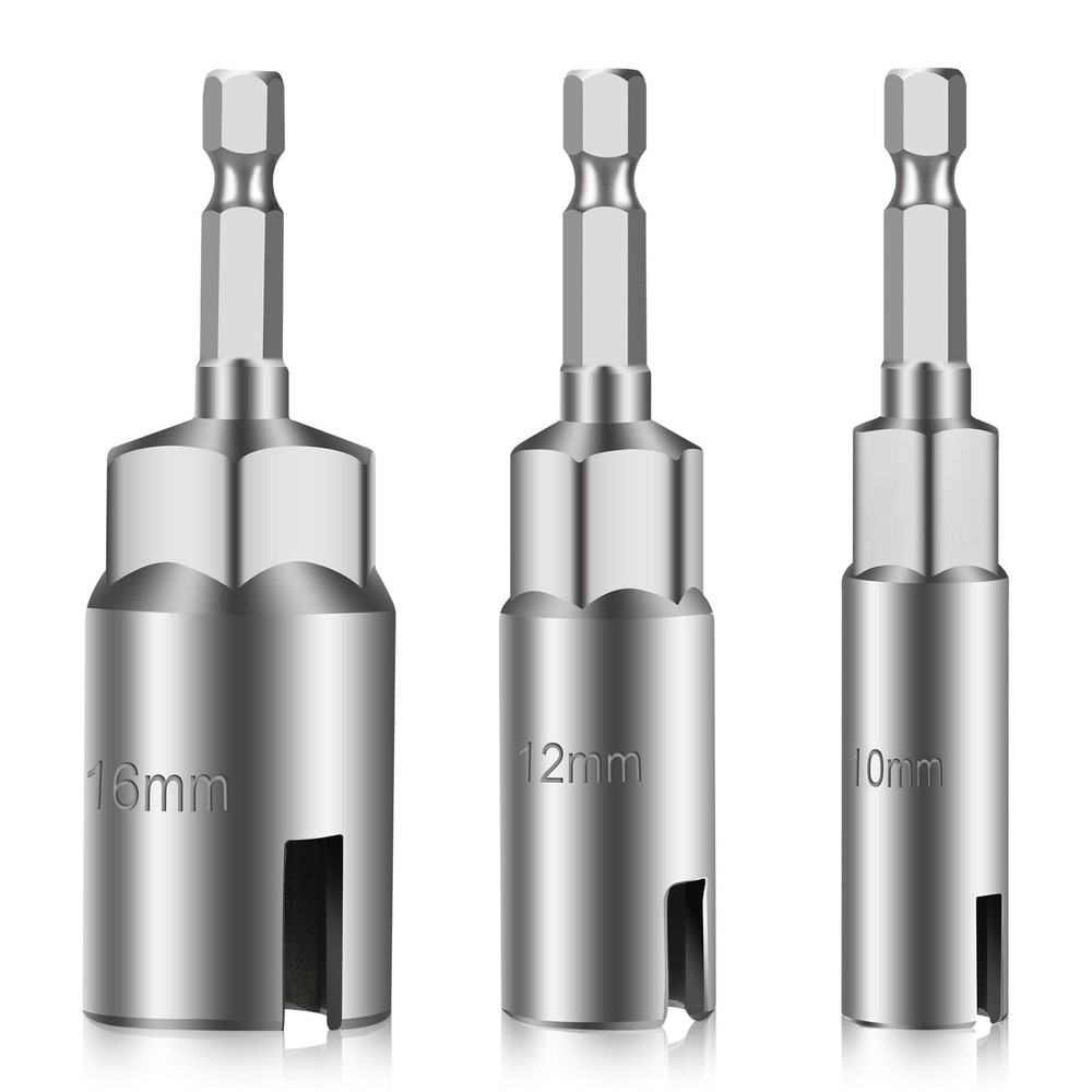 SUNJOYCO 3 PCS Power Wing Nut Driver Bit Set, CR-V Steel Wingnut Socket Bits,...