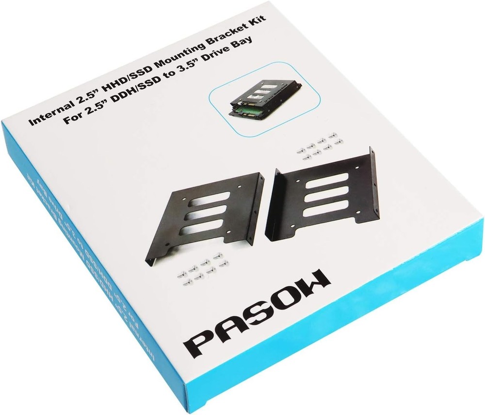 Efficient 2.5" to 3.5" SSD Hard Drive Bracket Set - Metal Construction
