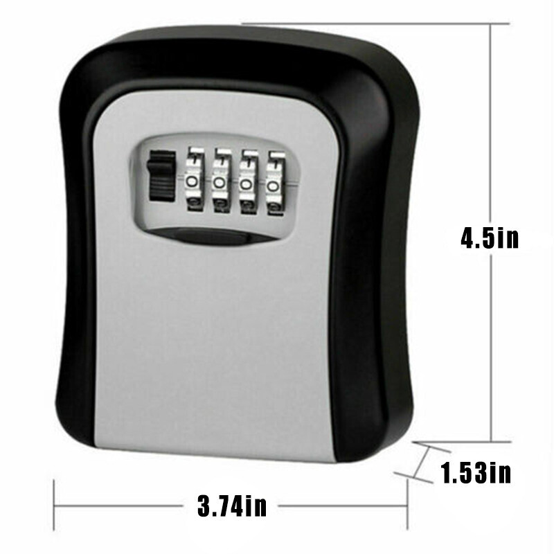 2 Pack 4-Digit Combination Lock Key Box Safe Storage Box Padlock Security New
