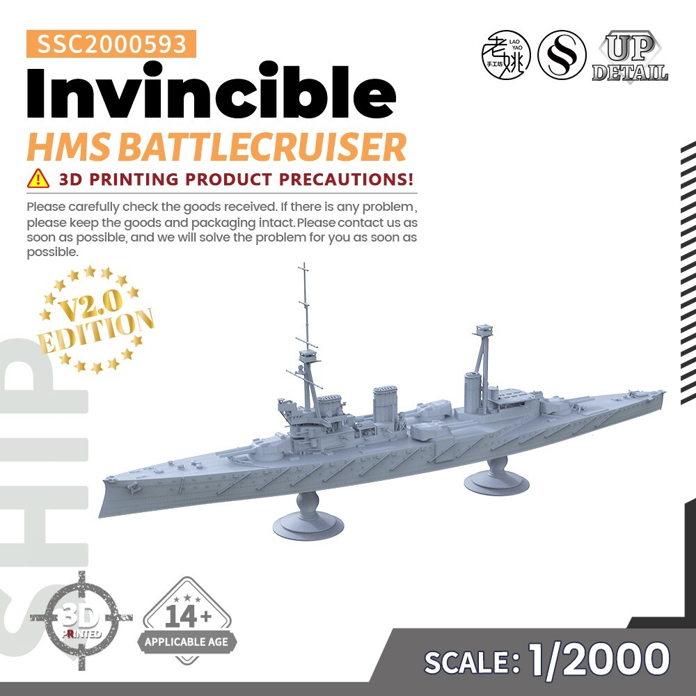 1/2000  Model Kit HMS Invincible Battlecruiser