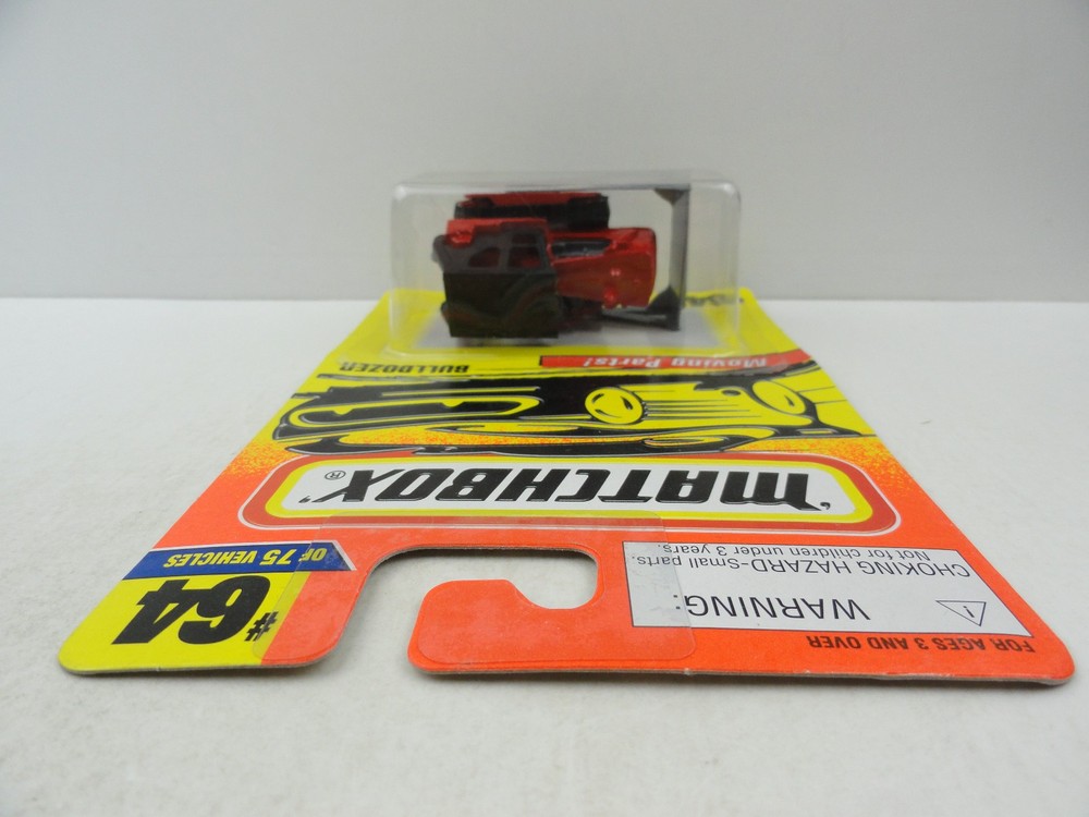1997 Matchbox #64 Bulldozer (Red)