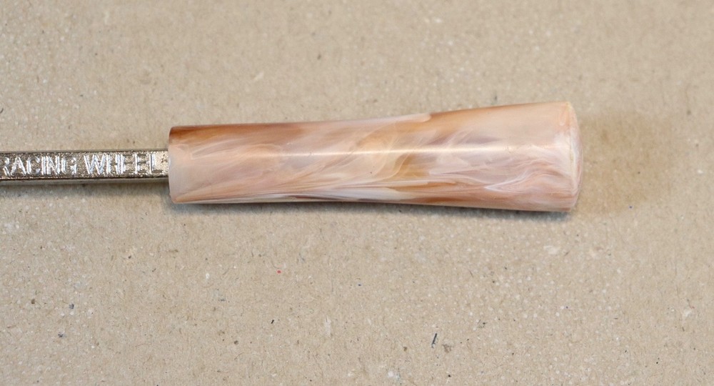 Vintage Dritz Smooth Tracing Wheel Bakelite Butterscotch Marbled Handle