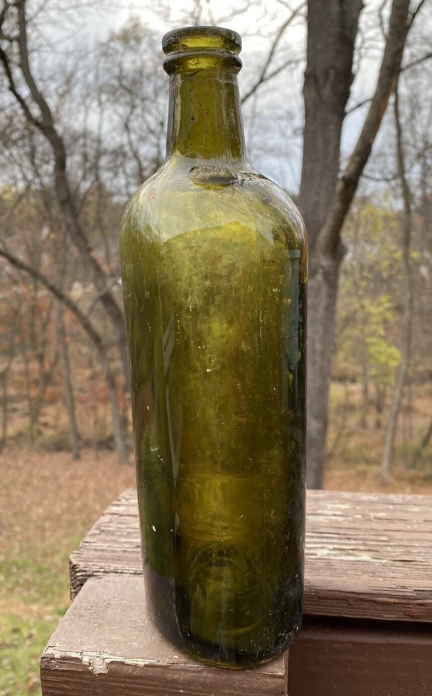 Large Green Scotch Whiskey Flask