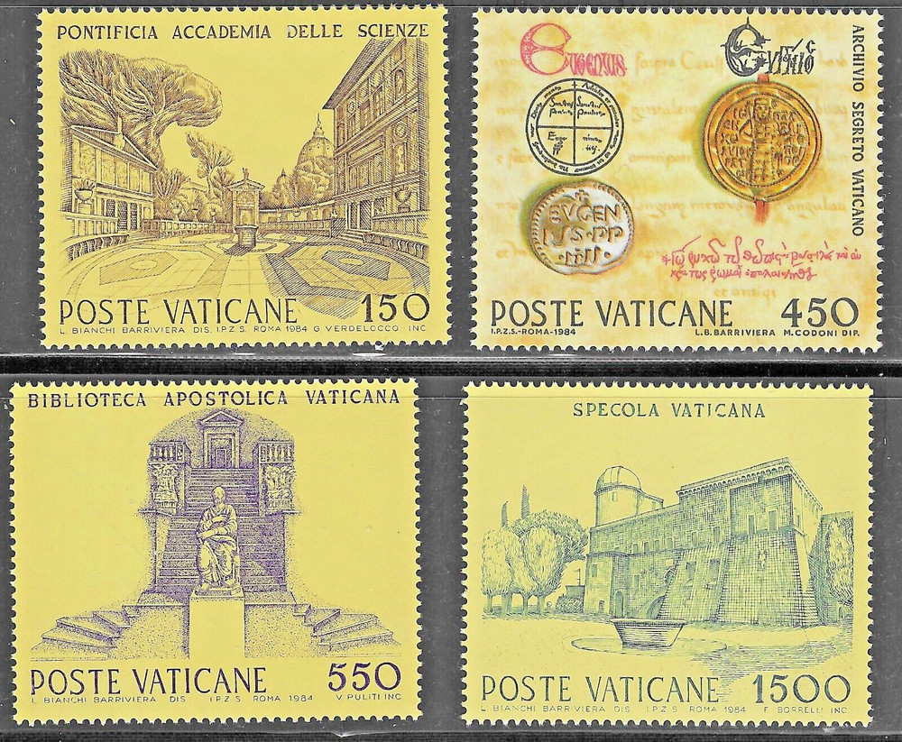 Vatican (1984) - Scott # 733 - 736,   MNH
