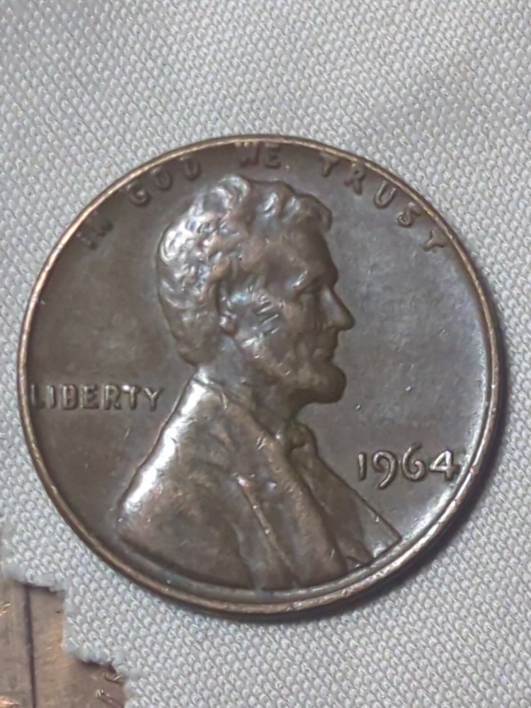 1964 Lincoln Cent No mint mark Letter Errors On Rim