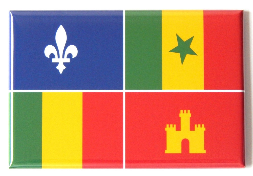 Louisiana Creole Flag FRIDGE MAGNET