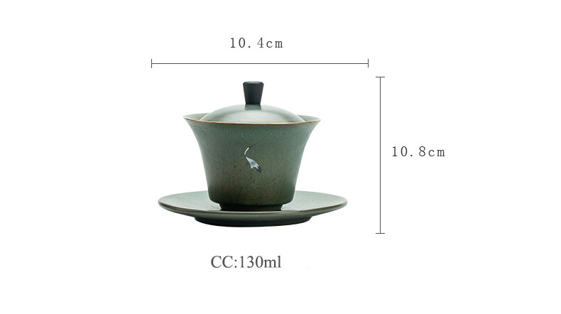 130ml Ceramic Gaiwan Tureen Chinese Tea Sets Drinkware