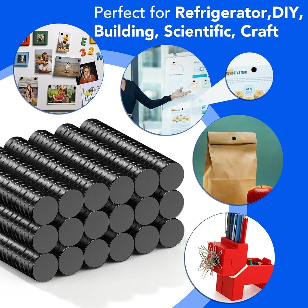 Compact 150Pcs 12x2mm Round Neodymium Magnets - Multi-Functional for Crafts