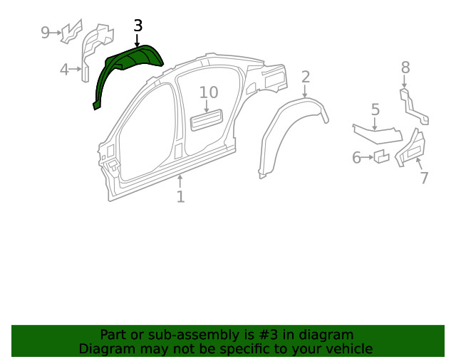 Genuine GM Inner Wheelhouse 15777818