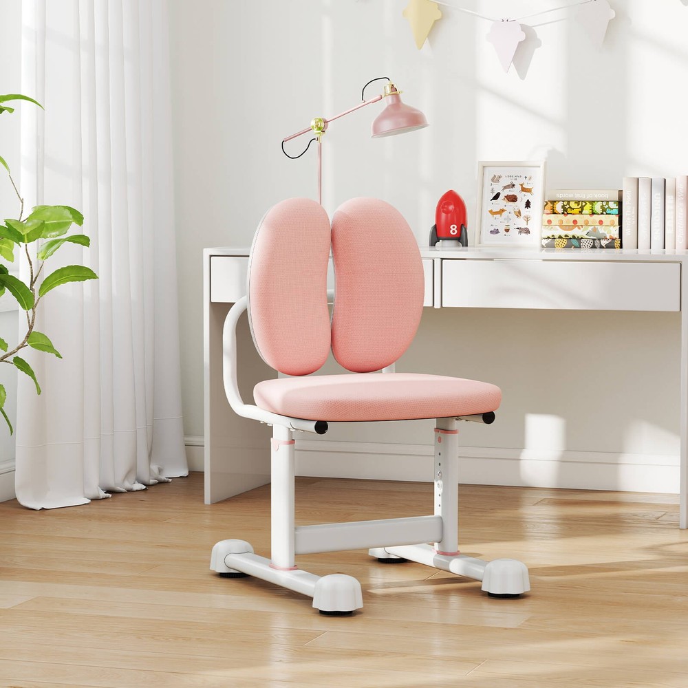 Kids Desk Chair w/Double Back Support Adjustable Height Upholstered Computer