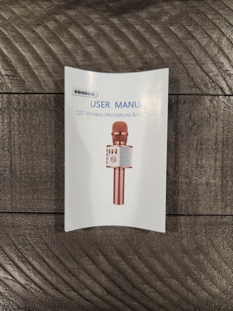 Bonaok Wireless Bluetooth Karaoke Microphone & Hifi Q37