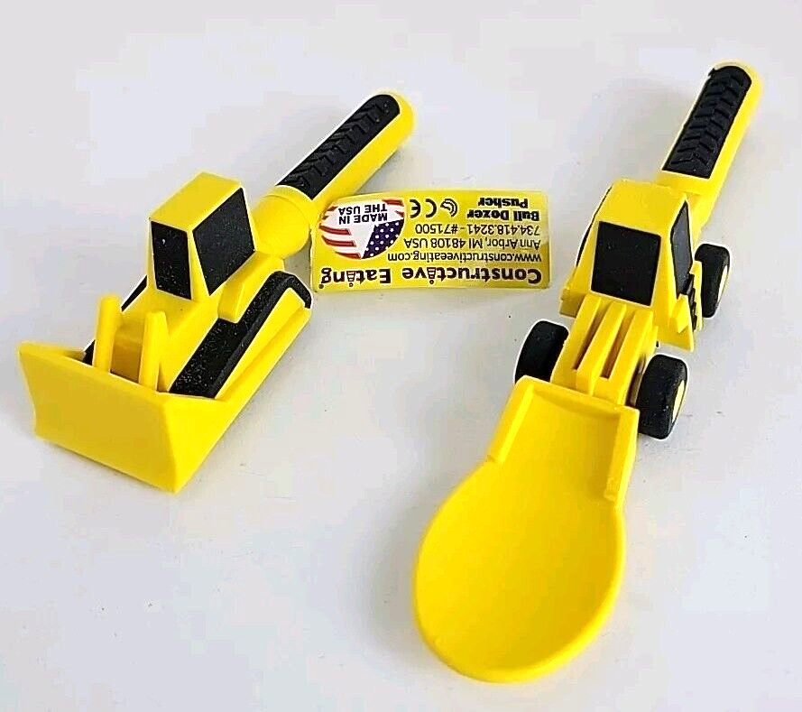 Constructive Eating® FRONT LOADER SPOON & BULL DOZER PUSHER (USA Made)