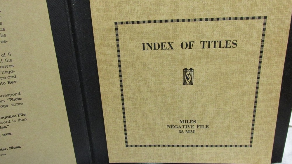 VINTAGE MILES 35MM NEGATIVE FILE IN BOX