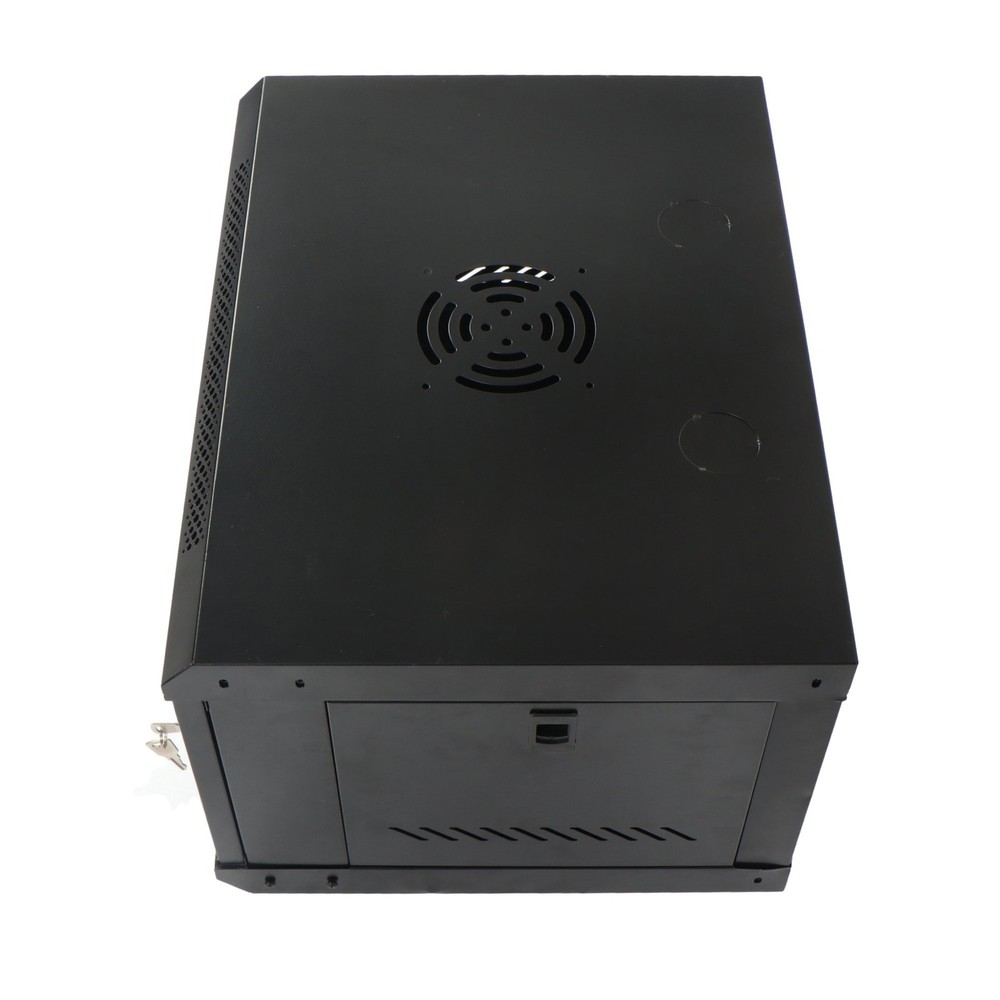 6U Wall Mount Network Cabinet 15.5in Deep with Lock for Data Center Rack"