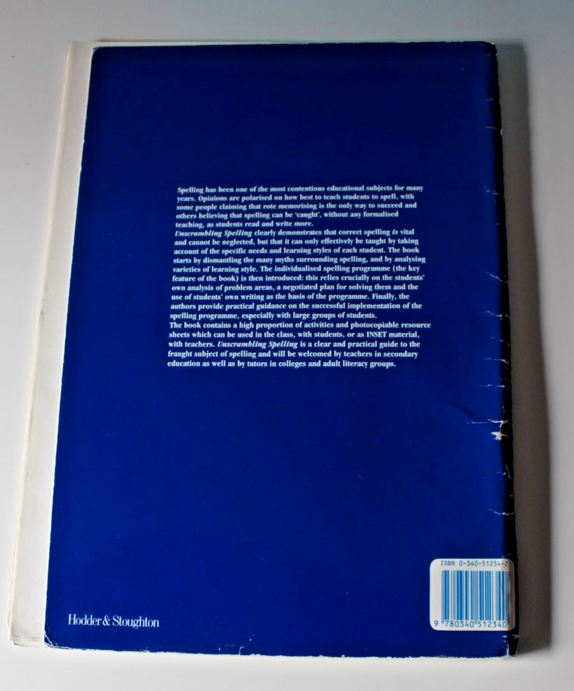 Unscrambling Spelling by Klein & Millar Paperback