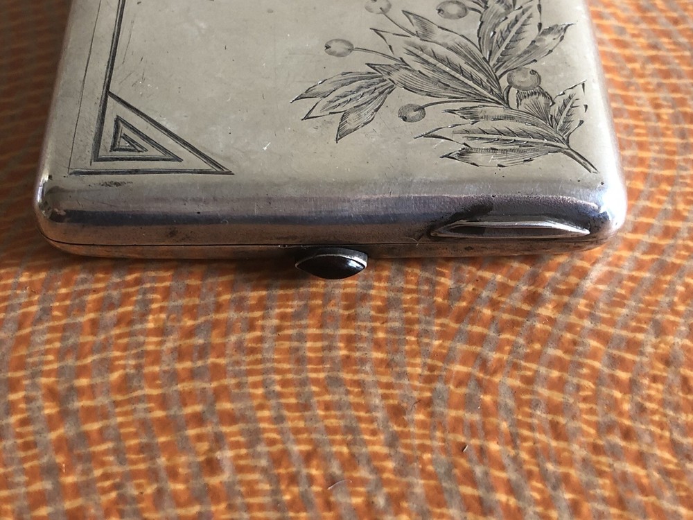 Antique Russian Imperial Silver Cigarette Case, Circa 1870