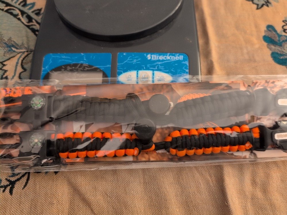 Cobra Survival Bracelet - Compass - Adjustable size Atomic Bear Whistle Compass