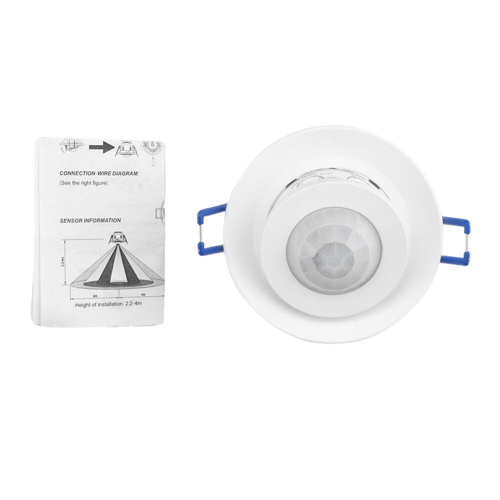 AC220-240V PIR Motion Sensor Detection Embedded Rotary Sensor 360° Motion Sensor
