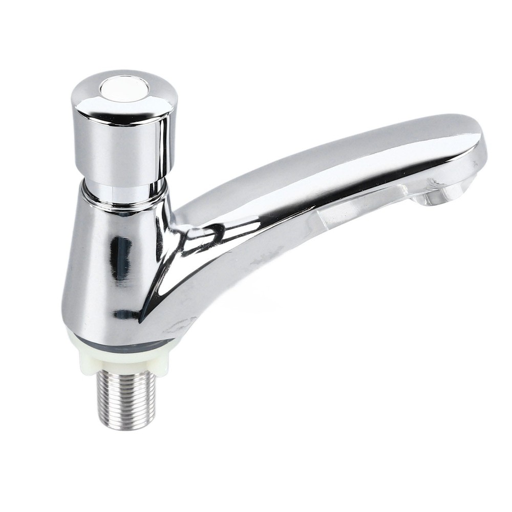 Basin Sink Faucet Push Button Design Water Saving Rugged Time Delay US