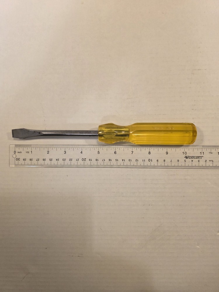 Flat Screwdriver Irwin USA Yellow Handle