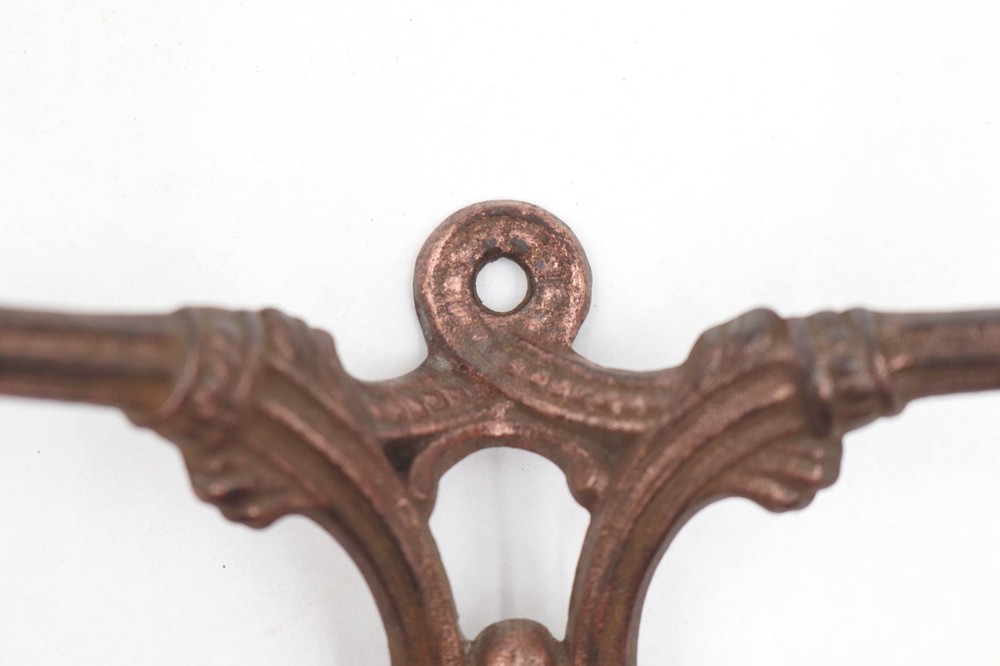 Antique Victorian Copper Plated Cast Iron Wall Hook