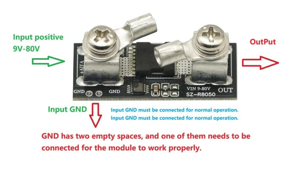 High Current 80V 50A Ideal Diode Module Solar Controller Anti Reverse Charging