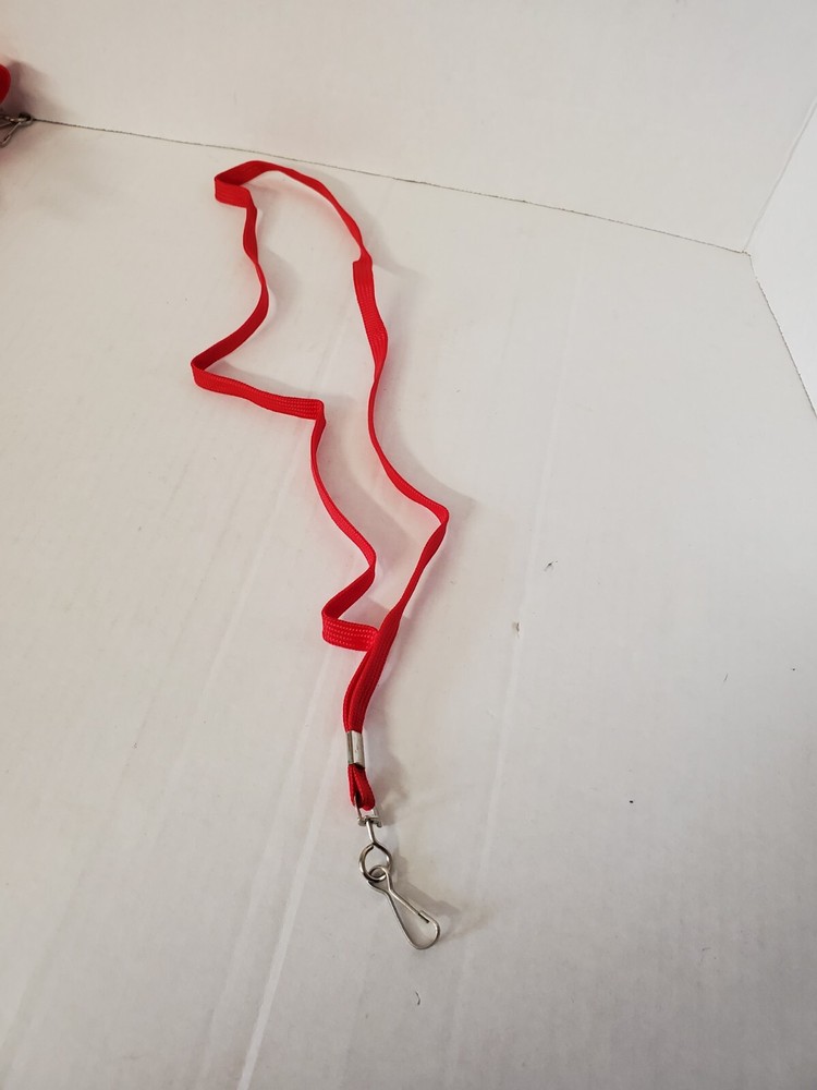 42 Red Flat Braid Lanyards
