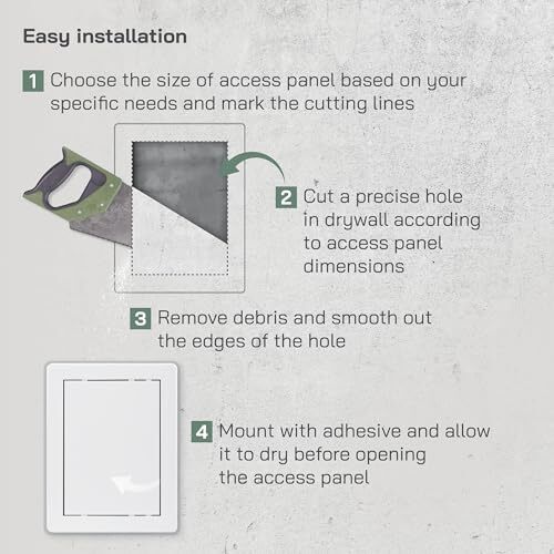 6x8 Access Panel - Easy Access Doors - ABS Plastic - Access Panel for Drywall...