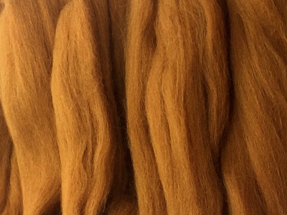 Merino Wool Top Roving Cinnamon Spice Brown