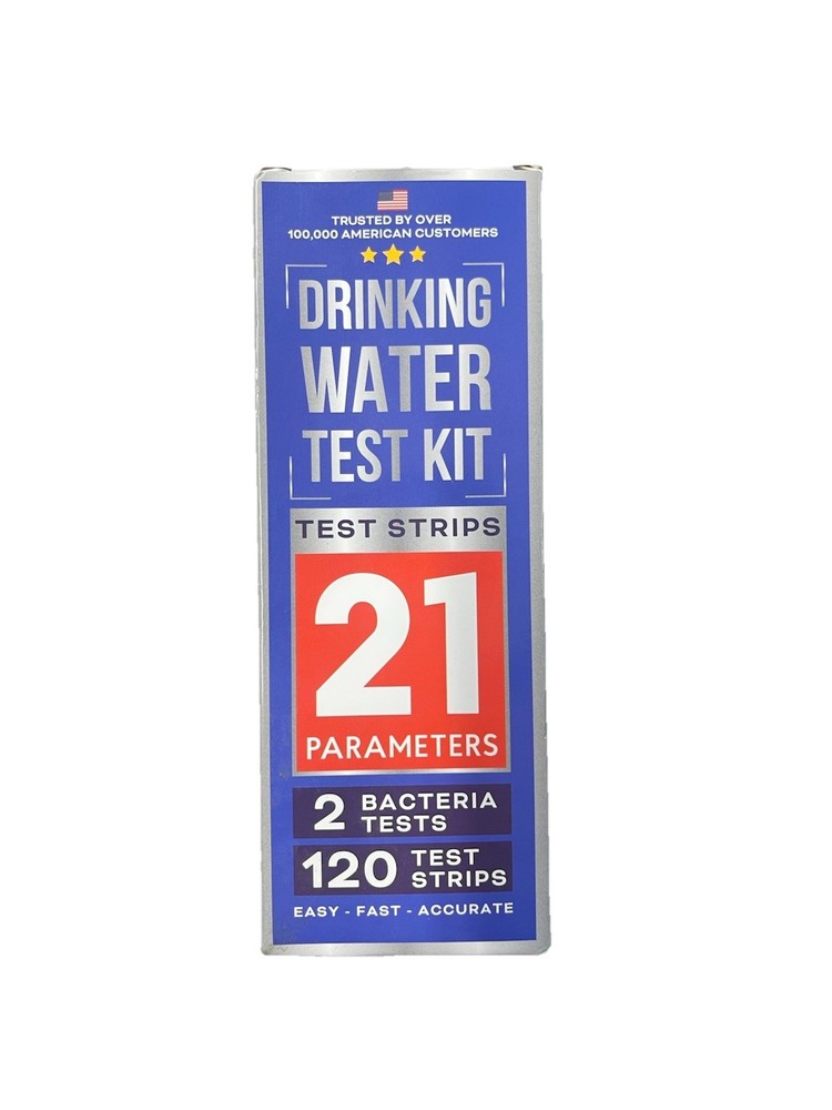 21 Parameters Drinking Water Testing Kit 120 Test Strips + 2 Bacteria Tests