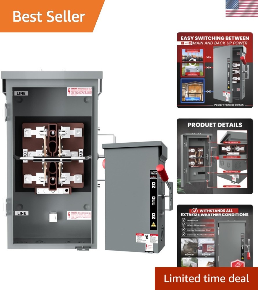 Weather-Resistant 200A Generator Transfer Switch: Secure Power Transition