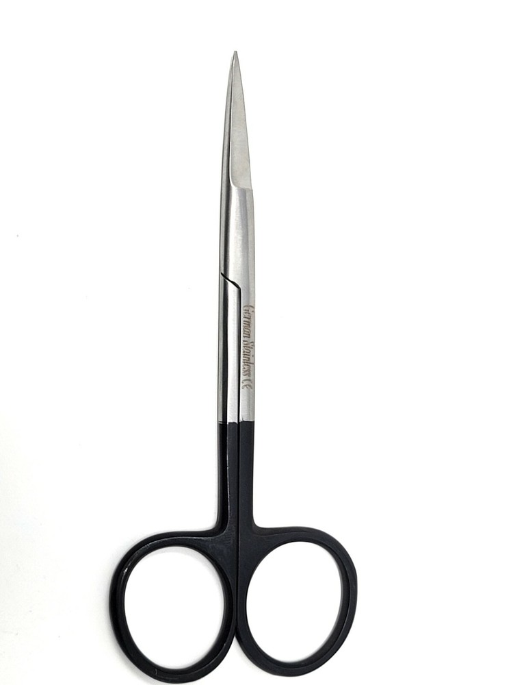 Set of 2 Professional Sharp Fine Point Precision Scissors 4.5" Curved & Straight