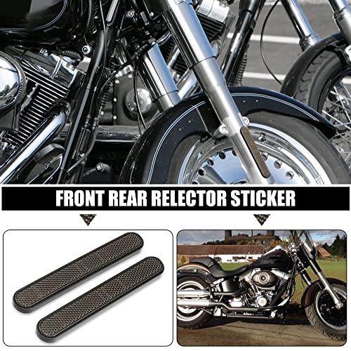 Front Lower Fork Reflector Sticker Rear Saddlebag Reflective Cover Grey