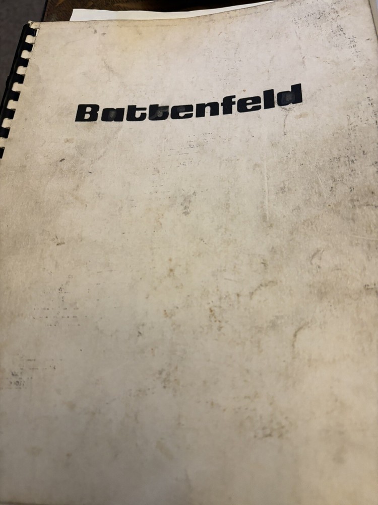 Battenfeld BSKM-S/KS Injection Molding Machine Instruction Manual