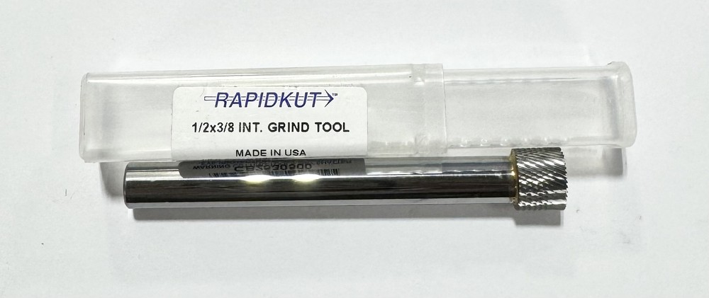 RapidKut 1/2" x 3/8" Carbide Internal Grinding Tool Diamond Cut Pattern USA