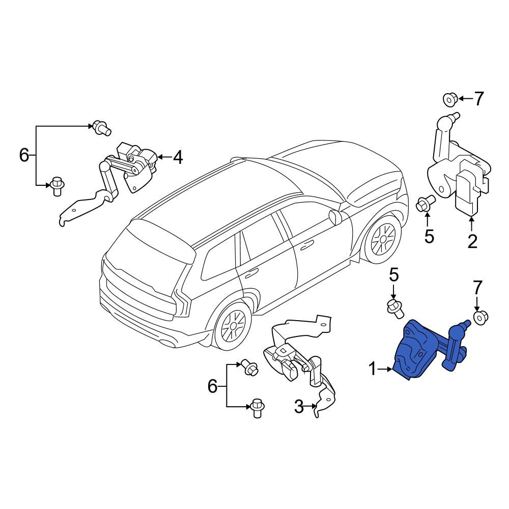Volvo 32246992 Front Right Headlight Level Sensor