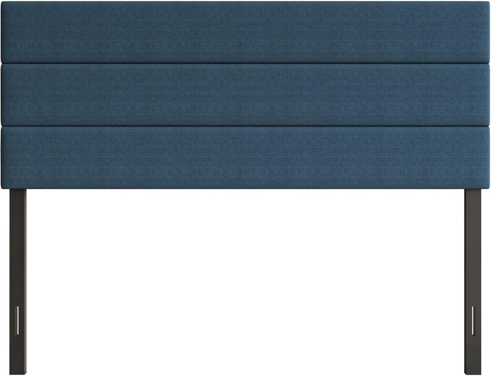 Upholstered King Size Headboard Only Light Blue Adjustable Height Diamond Tufted