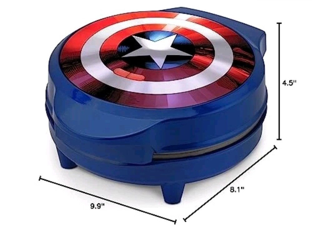 Marvel Captain America Waffle Maker Blue NEW