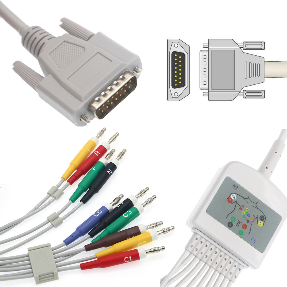 ECG Cable For Nihon Kohden , 10 LEADS , NEW