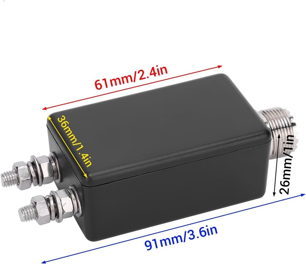 Durable RF Mini Balun - Lightweight Plastic Shell for Enhanced Radio Performance