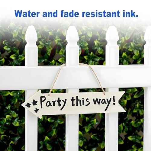 100 Pack Jumbo Thick Permanent Markers, Chisel Tip, Black, Wide Tip for Plastic,