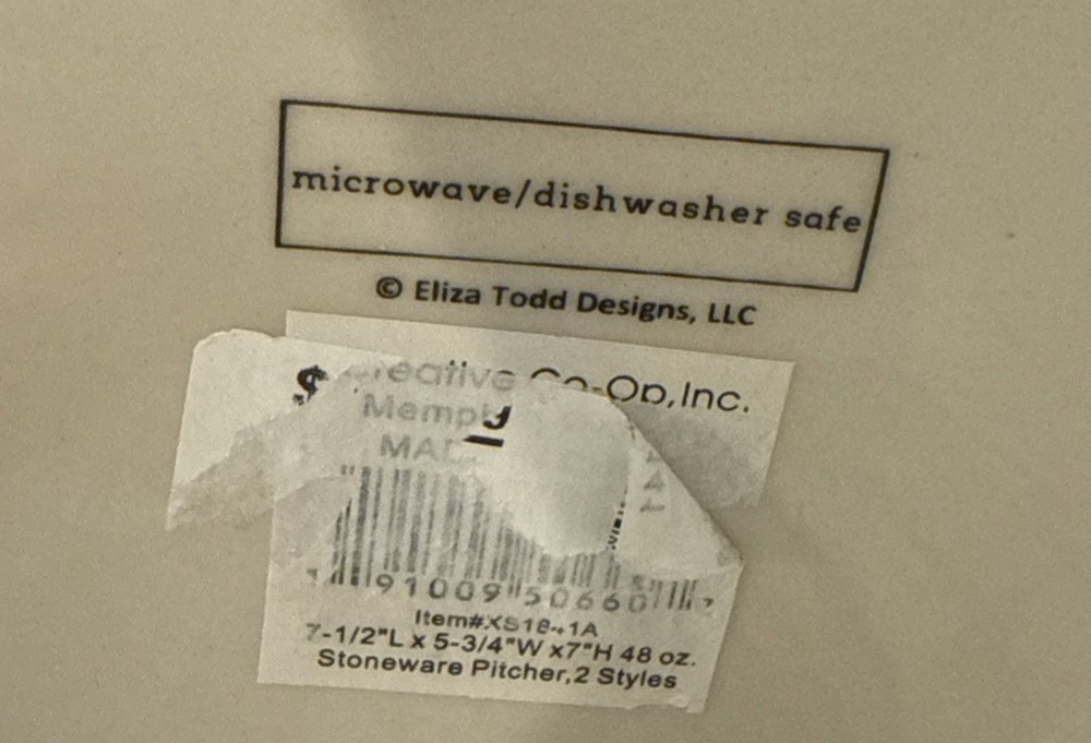 Eliza Todd Designs Stoneware 48 oz Pitcher