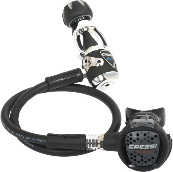 Cressi MC9 Compact Regulator Package w/ Compact Octo, Mini SPG PSI Pressure