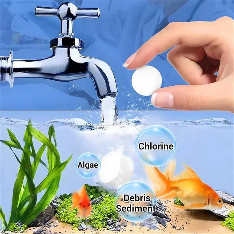 Fish Tank Water Purification Tablets Powerful Aquarium Cleaning Tabs 35 Pack Set