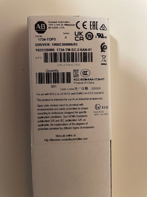 NEW Allen Bradley 1734-TOP3S Module