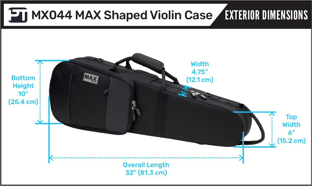 4 4 Violin Case Shaped Hard Shell Lightweight Protective Carrying Case Black
