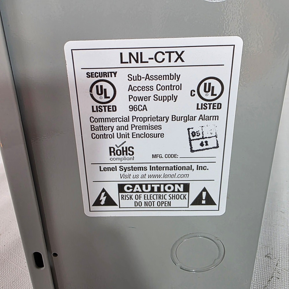 Lenel LNL-CTX Access Control Enclosure Cabinet Power Supply box