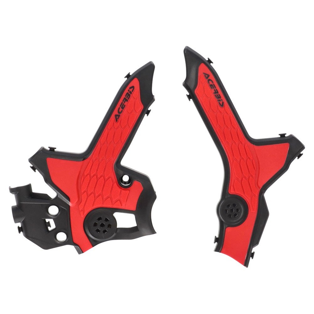Acerbis X-Grip Frame Guards - Black/Red - Guards