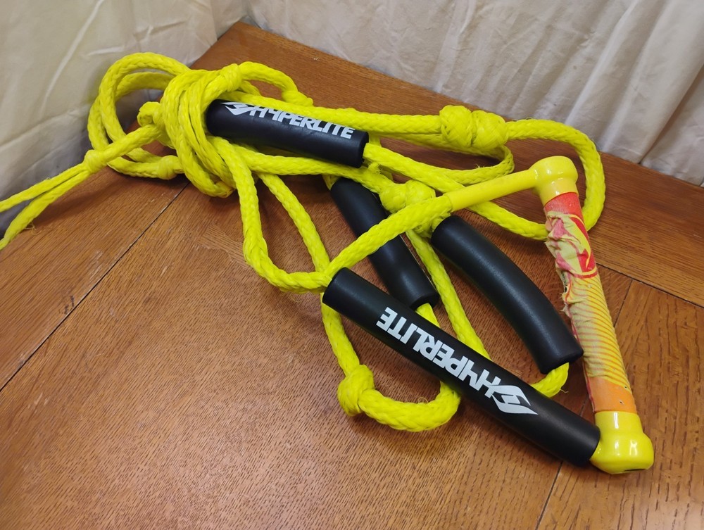 Hyperlite 20' Surf Wakeboard Waterski Breaded Rope W/ Handle Yellow