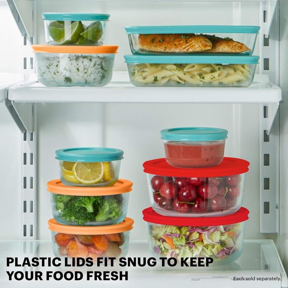 Versatile 12-Pack Meal Prep Containers: Microwave & Dishwasher Safe Glass Set